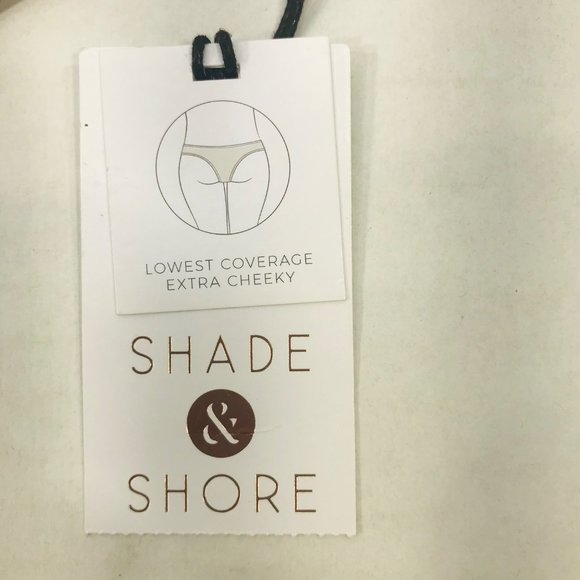 Shade And Shore Women's Medium 8-10 Low Coverage Extra Cheeky Bikini Swim Bottom - Picture 3 of 8